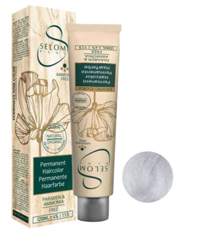 رنگ مو بدون آمونیاک سلوم شماره 11-11 حجم 120 میل رنگ سوپر پلاتینه دودی