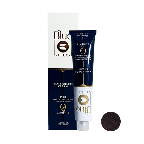 رنگ مو فاقد آمونیاک بلو شماره 0-3 حجم 100میل رنگ قهوه ای تیره