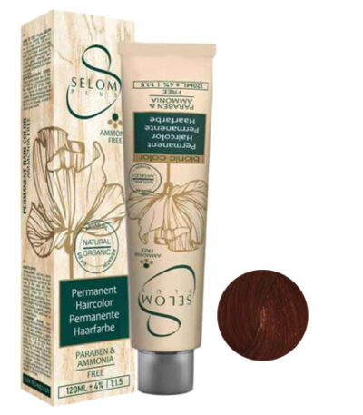 رنگ مو بدون آمونیاک سلوم شماره 4-6 حجم 120 میل رنگ بلوند مسی تیره