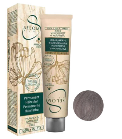 رنگ مو بدون آمونیاک سلوم شماره 01-8 حجم 120 میل رنگ بلوند خاکستری روشن