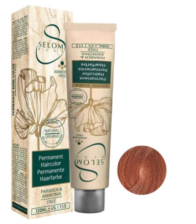 رنگ مو بدون آمونیاک سلوم شماره 4-8 حجم 120 میل رنگ بلوند مسی روشن