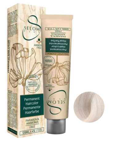 رنگ مو بدون آمونیاک سلوم شماره 901 حجم 120 میل رنگ بلوند یخی فوق العاده روشن